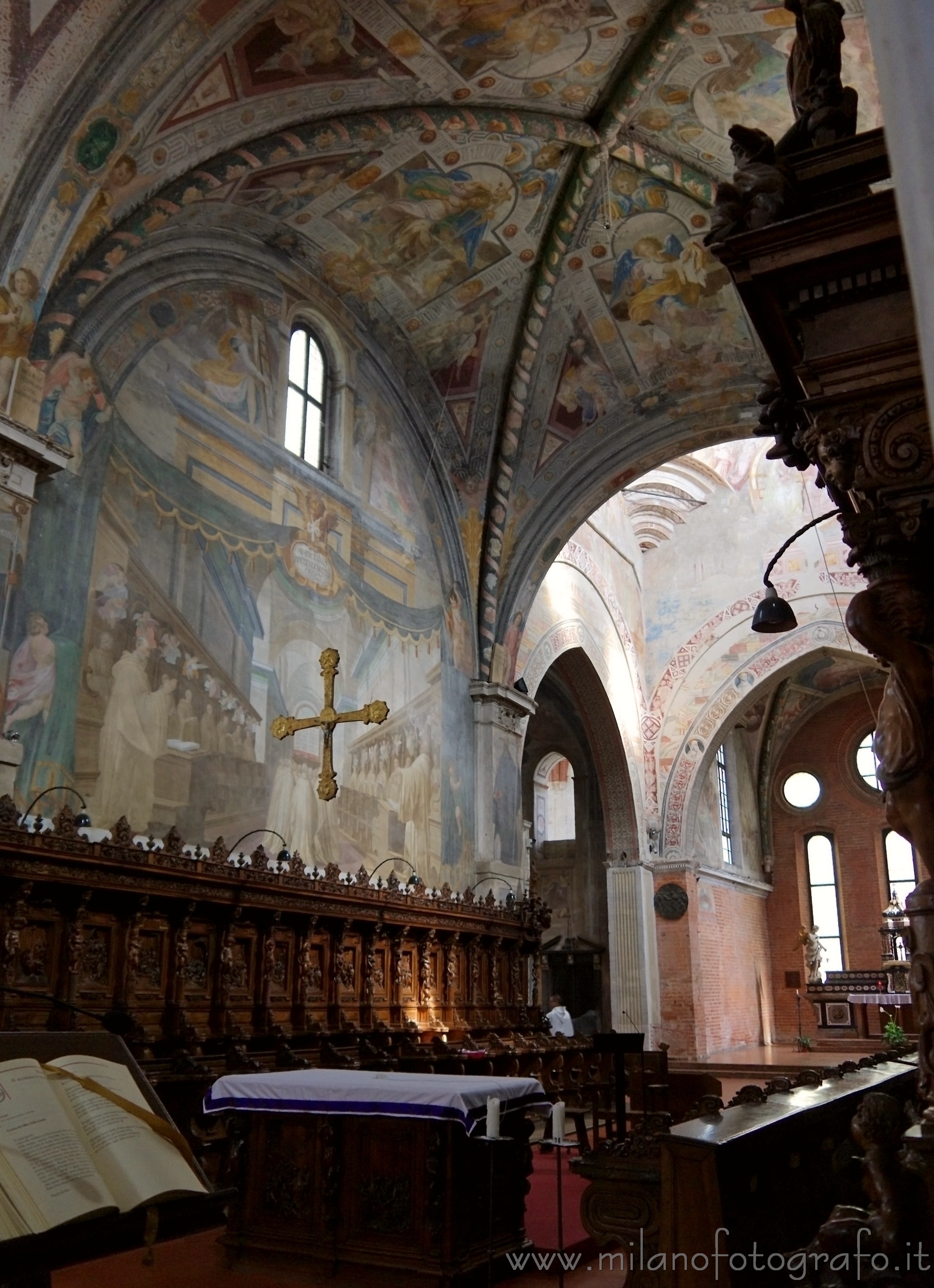 Milan (Italy) - Detail of the interior of the Abbey of Chiaravalle